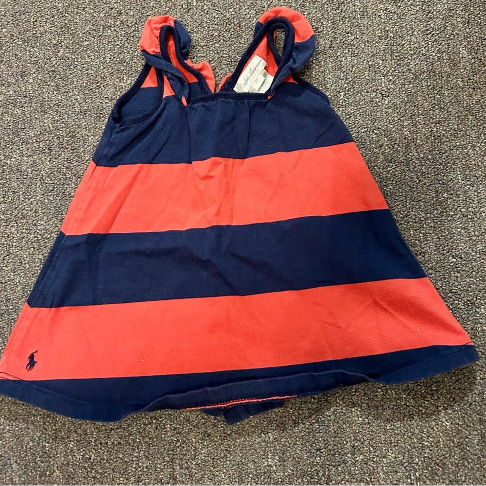 Ralph Lauren Navy and Red Sleeveless Dress
